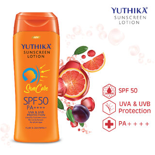 Yuthika Sunscreen Lotion SPF 50 PA+++ 300ml High Protection, Non-Greasy Formula view 2