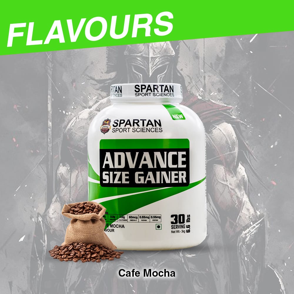 SPARTAN SPORT SCIENCES Advance Size Gainer | Muscle Mass & Weight Gainer Powder with Highest Protein and Carbohydrates with 13 Multivitamins & Minerals for Men & Women