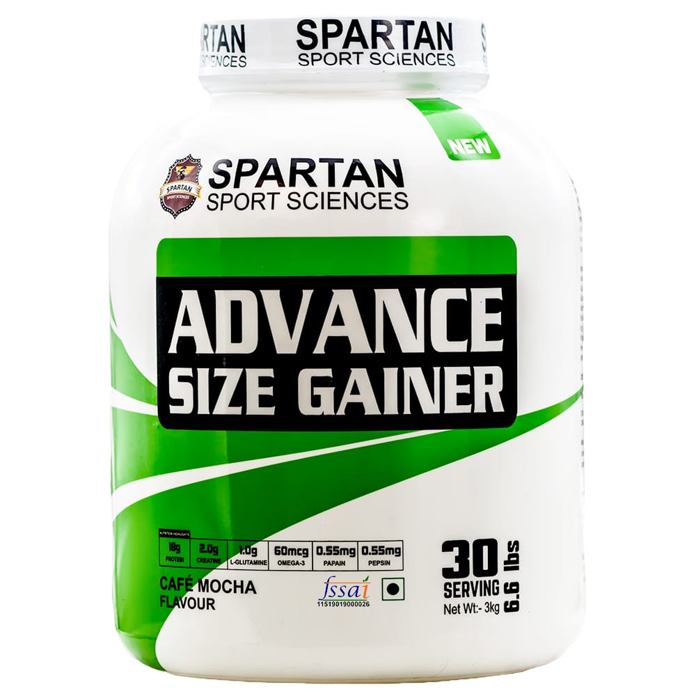 SPARTAN SPORT SCIENCES Advance Size Gainer | Muscle Mass & Weight Gainer Powder with Highest Protein and Carbohydrates with 13 Multivitamins & Minerals for Men & Women view 2