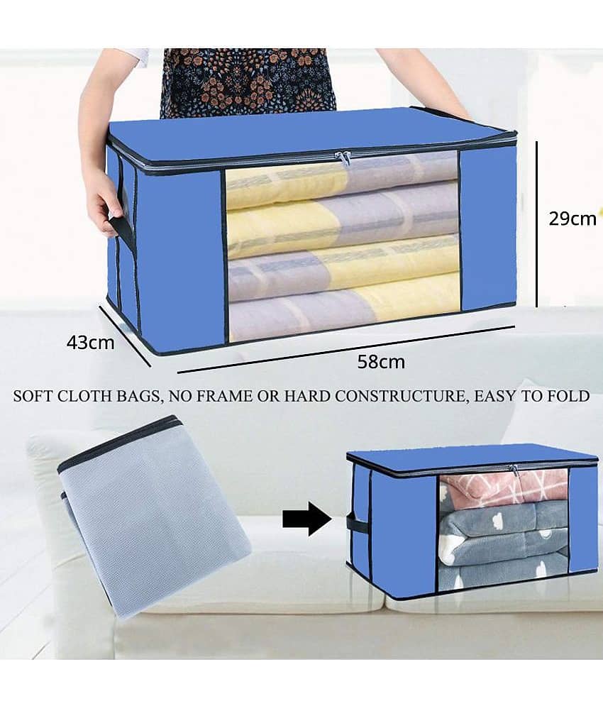 Non-Woven Cloth Storage / Organizer with Transparent Window,Grey (2U) view 2