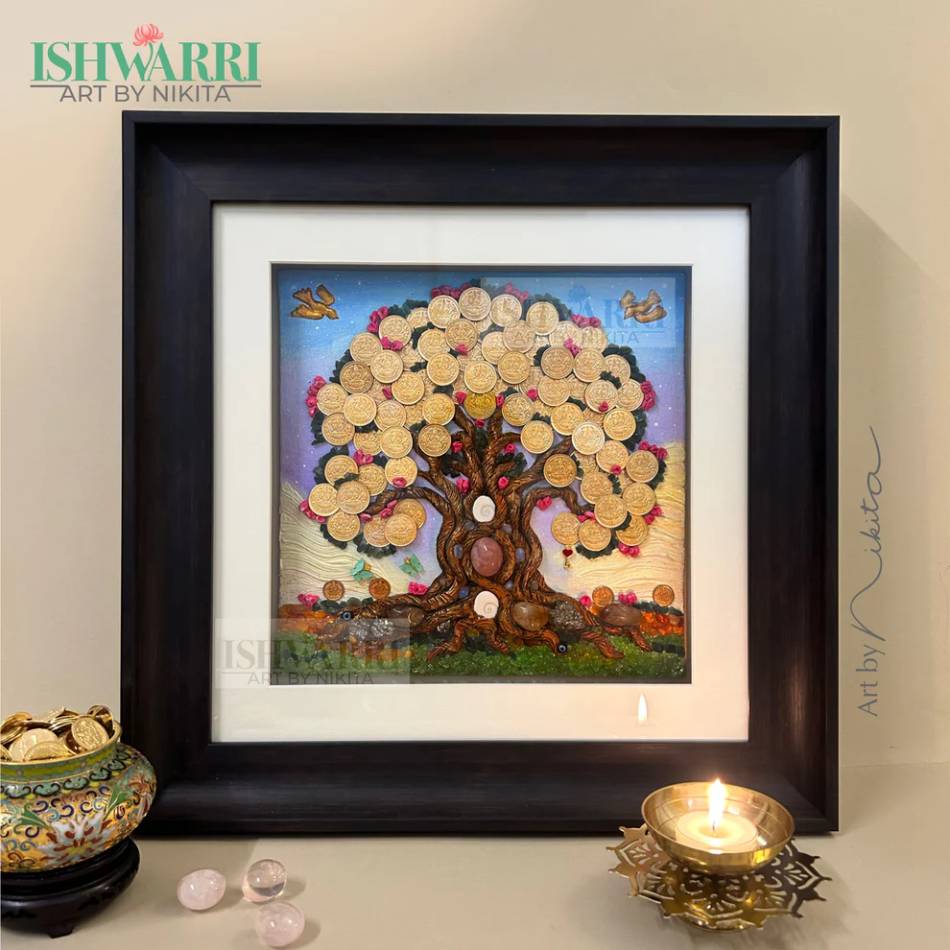 Tree of Abundance - Crystals Magnified view 2
