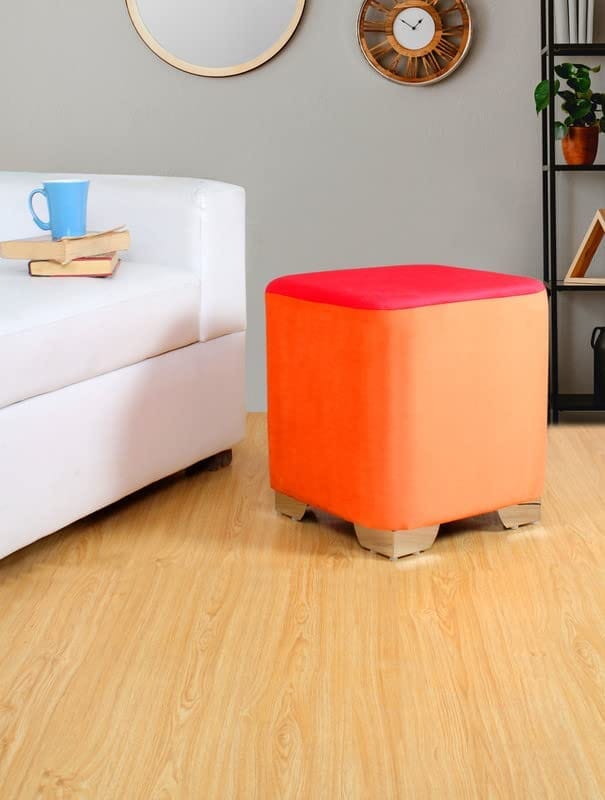 ShadowKart Ottoman Pouffes Sitting Stool for Living Room Furniture Wooden Footstools Puff Mudda Footrest Pouff for Office Home Decor, Combo view 2