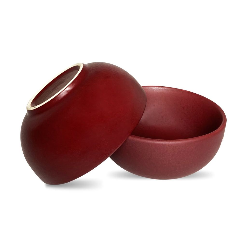 Ceramic Dining Matte Maroon Ceramic Bowls Katoris Set of 6 view 2
