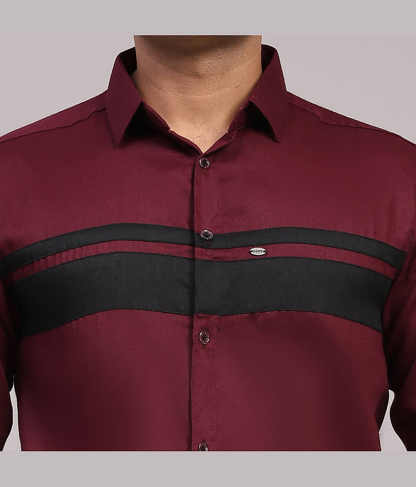 NOWT Cotton Blend Regular Fit Colorblock Full Sleeves Men's Casual Shirt - Grey ( Pack of 1 ) view 2