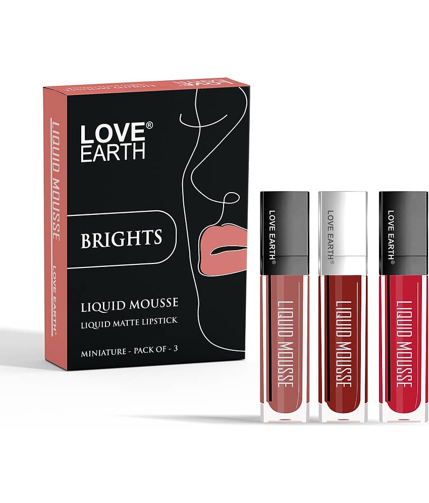 LOVE EARTH Coral Matte Non Sticky Liquid Lipstick ( Pack of 1 )
