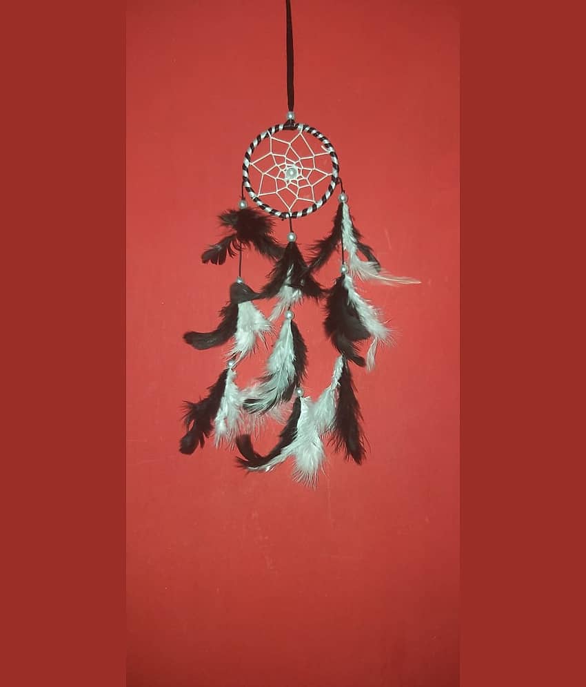 new lucky Feather Multicolour Dream Catcher - Pack of 1 ( 30 X 8 cms ) view 2