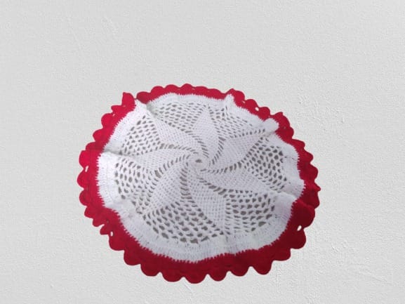 Handmade woolen Puja Thali Cover view 2