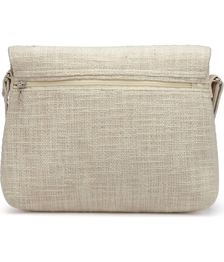 Anekaant Sling Bag Cotton Set of 1 ( Off White ) view 2