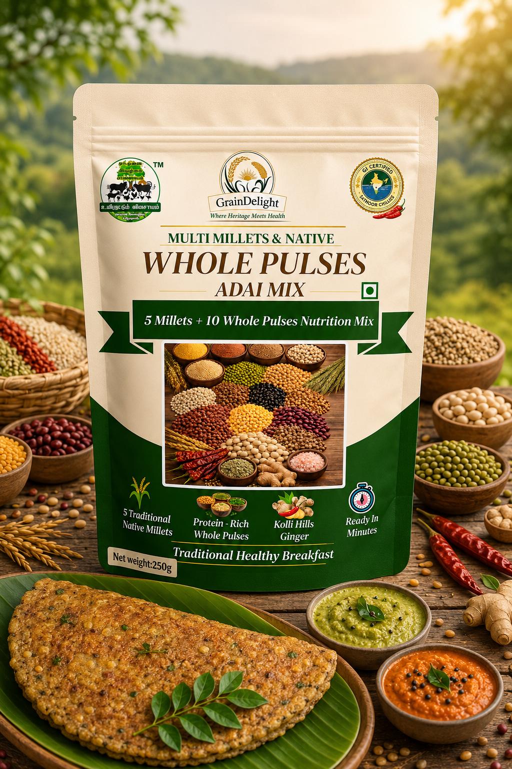 MULTI-MILLETS & NATIVE WHOLE-GRAINS ADAI MIX view 2