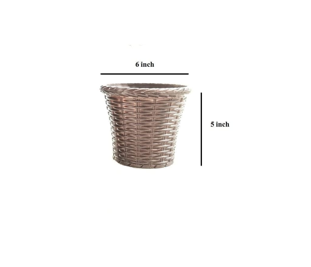 Ubals Set of 5 Colorful Flower Pots; 100% Virgin 5 Inches Plastic Shining Plant Pots | Plant Container | Nursery Planter for Indoor & Outdoor Plants view 2