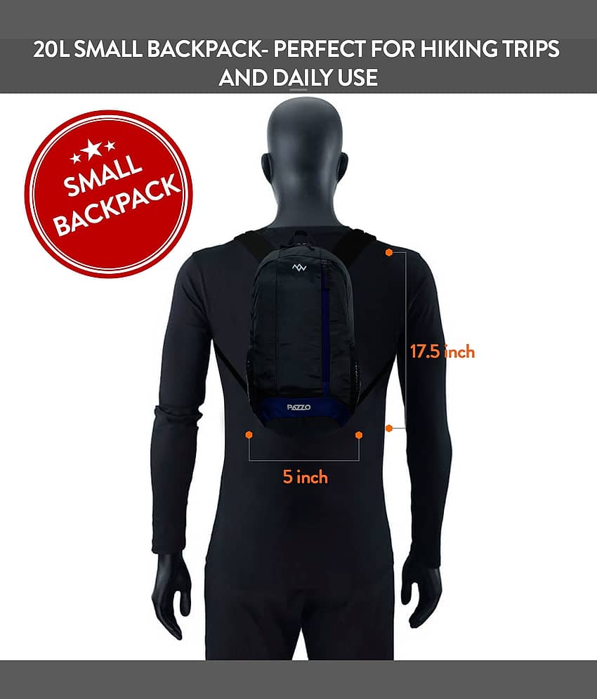 PAZZO 20 Ltrs Black Backpack view 2