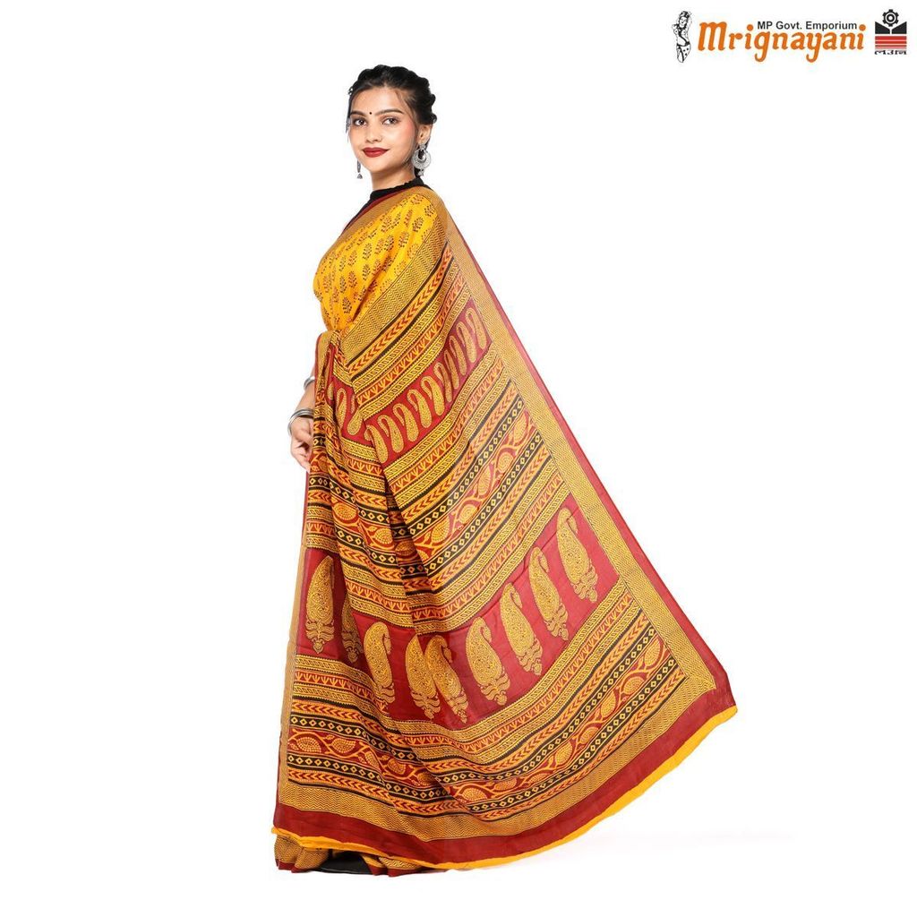 HANDLOOM MULBERY SILK SAREE WITH BLOUSE (SKU - 3I0103080522, SAREE-1154) view 2