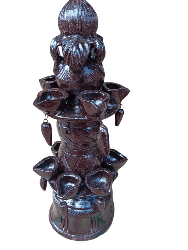 Terracotta 2 Step Deepam view 2