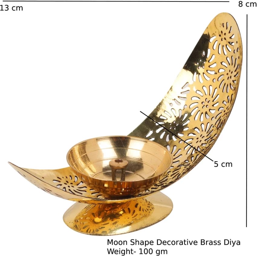 Homestyle India Brass Akhand Diya| Oil Lamp for Puja, Home Decor and Diwali| Brass Diya view 2