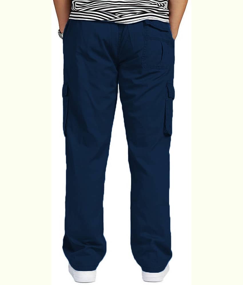 Reoutlook Regular Flat Men's Cargos - Black ( Pack of 1 ) view 2