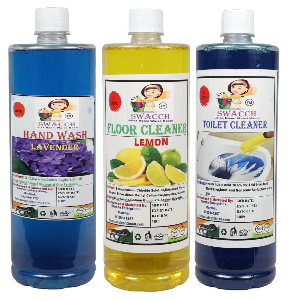 Home Care Combo Hand Wash Lavender, Floor Cleaner Lemon & Toilet Cleaner 1 Litre (Pack of 3) view 2
