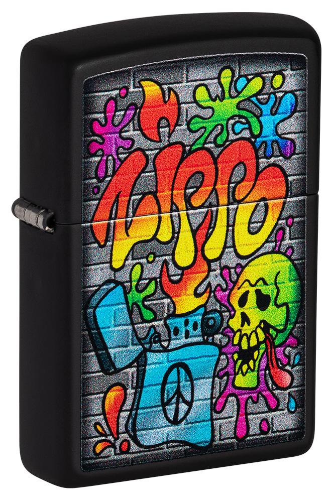 Zippo Street Art Design Windproof Pocket Lighter