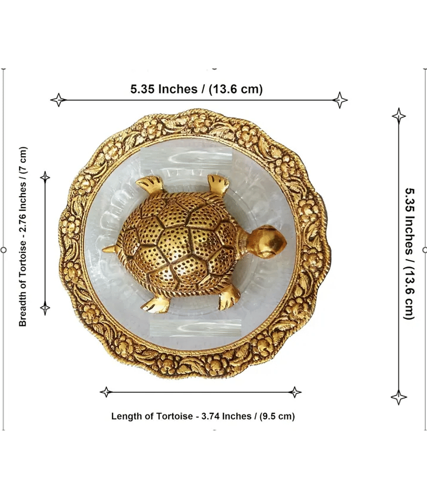 ServDharm Idol Bracelet Metal Tortoise on Plate 5.5" ( Pack of 1 ) view 2