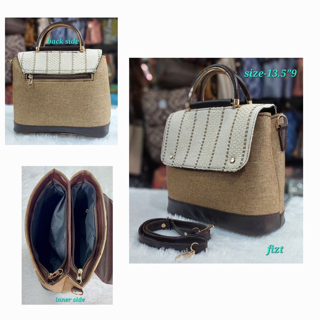 Jute Jacquard fabric Sling Bag view 2