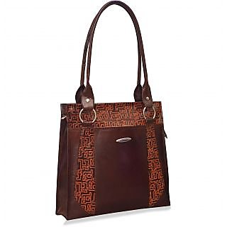 arpera Geometric Genuine Leather handbag Brown C11520-2A view 2
