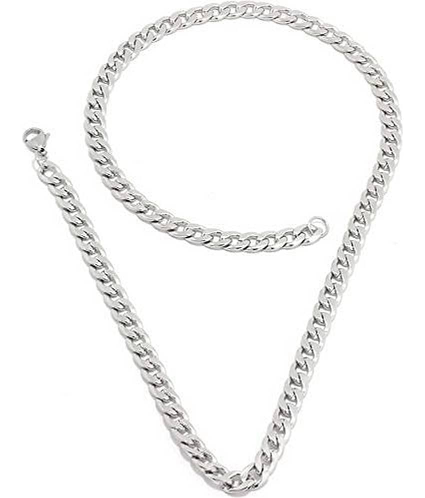 HEER COLLECTION Silver Plated Chain ( Set of 1 ) view 2