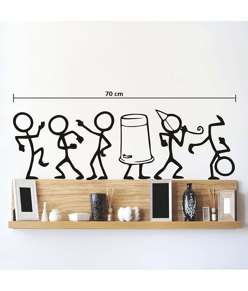 Asmi Collection Funny Party Dance Wall Sticker ( 25 x 70 cms ) view 2