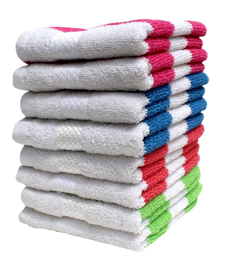 Mandhania Dailyuse Soft Cotton Hand Towels, 35x53 cm Pack of 8 (SHT806) view 2