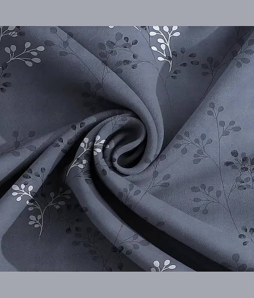 Decent Home Cotton Abstract Printed Fitted ( Double Bed ) - Light Grey view 2