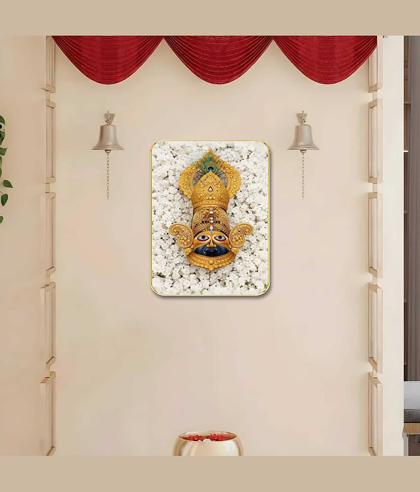 Livin'luxe Shrinath Ji Krishna Mukut MDF Wall Art with Table Top Stand view 2