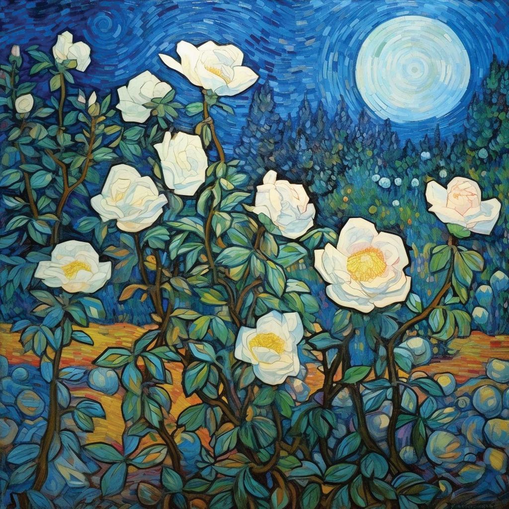 CAMELLIA FLOWER PAINTING 24in X 24in WITH BLACK FRAME view 2