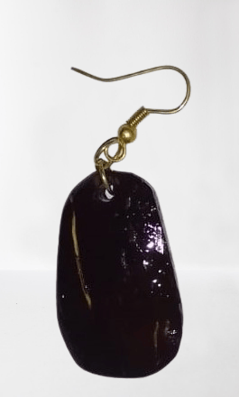 Coconut Shell Earring view 2