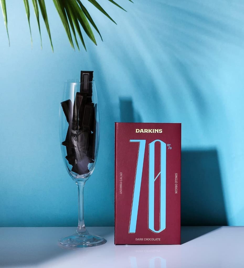 DARKINS Dark Chocolate | 70% Dark Chocolate Single Origin | 80% Dark Chocolate Single Origin | Natural | Bean To Bar | Vegan | Natural | 65 Gm Each Pack Of 2 view 2