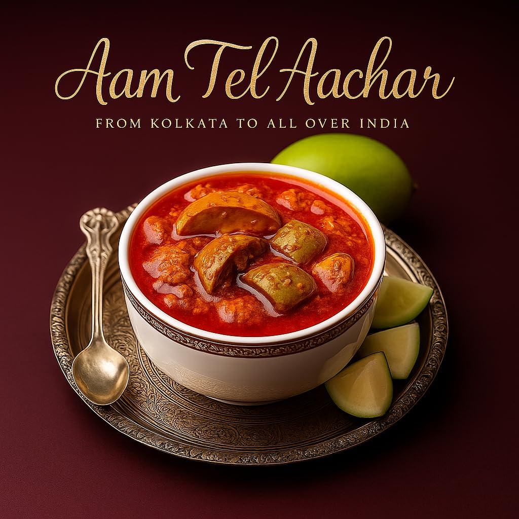 BANGLARMISTI Aam Tel Aachar - Bengali Style Mango Pickle, Green Mango, Mustard Oil, Homemade, Preservative Free, No Artificial Colour,Deliver Directly From Kolkata, 250g Pack view 2