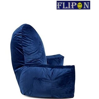 Flipon Back Supprot Pillow Soft Velvet Outer Cover With Inner Cover and Zipper Watching T.v/ Working/ Gaming, Size-Large view 2