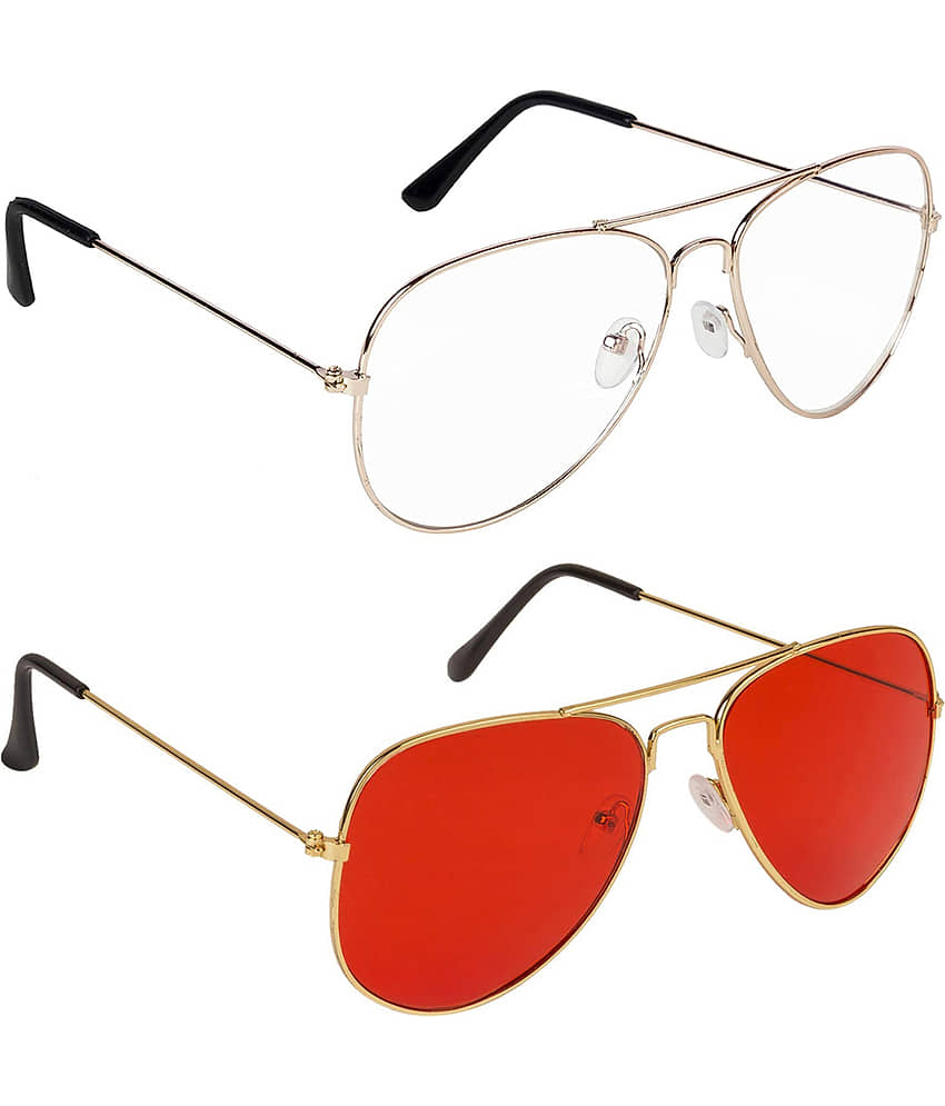 Kanny Devis - Gold Pilot Sunglasses ( Pack of 2 ) view 2