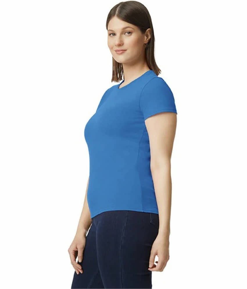 Gildan Women Cotton Solid Regular Fit Round Neck T-Shirt ( Multicolor 1 ) view 2