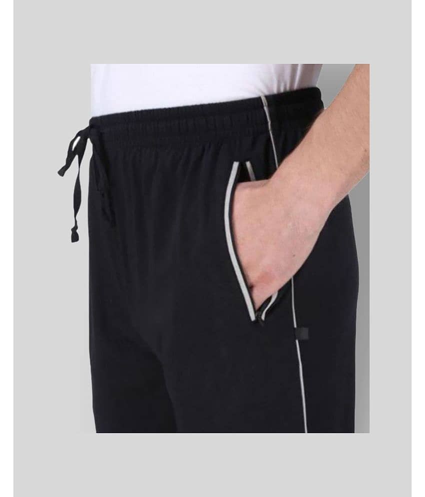 Neo Garments - Black Cotton Men's Trackpants ( Pack of 1 ) view 2