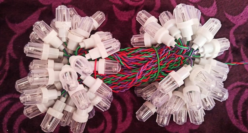 Multicolor RG-RB LED Lighting/Rice Lights/String Lights/Fairy Lights with Color Changing Function, 12.68 Meter Length & 94 LED Bulbs view 2