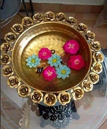 Urli Bowl for Floating Candles and Flower for Diwali Home Decoration Table Decor. (Urli -R11) view 2