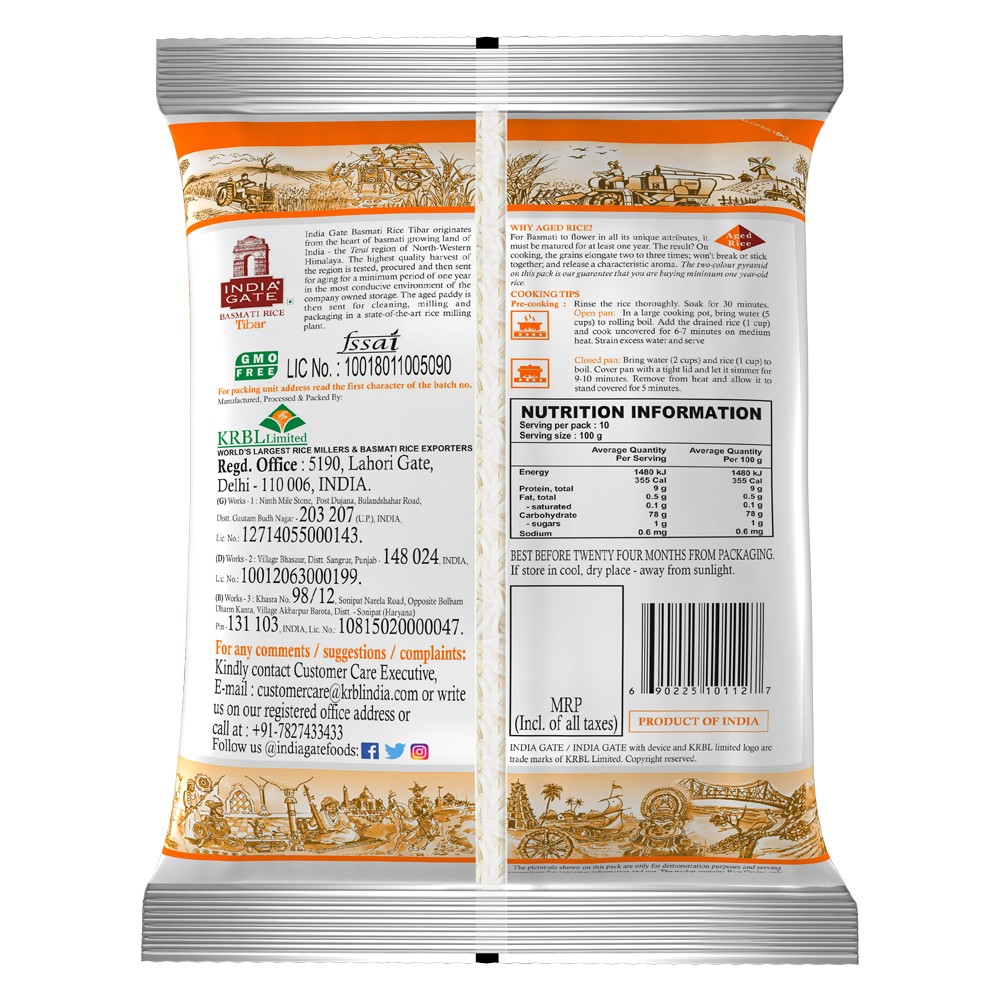 India Gate Tibar Basmati Rice 1 kg view 2