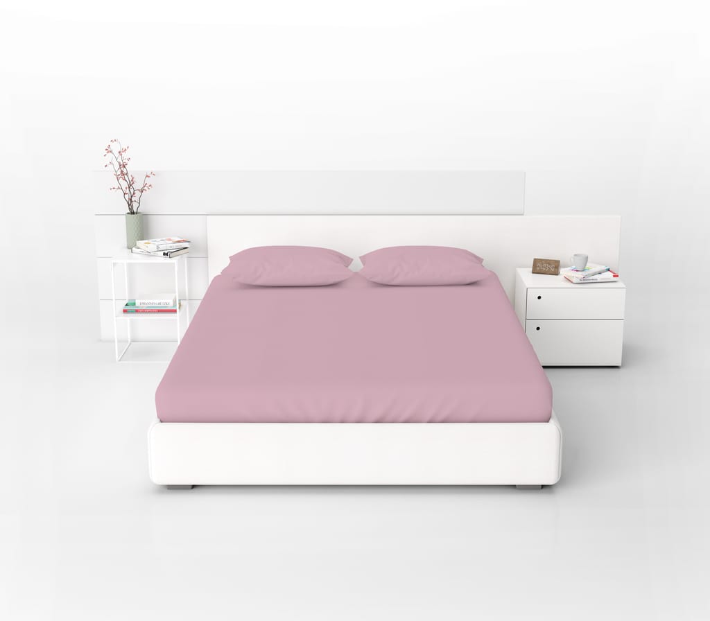 ChannStudio Bedsheet Collection 450 TC Cotton King Size 78"x72" with 2 Pillow Covers (Lilac Luster) view 2