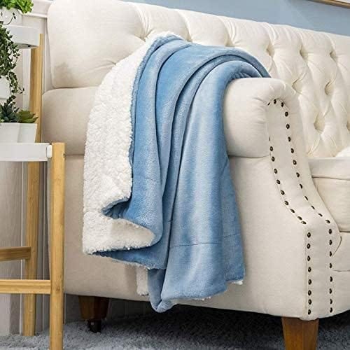 Sherpa Fleece Blanket, Soft Warm Cozy Plush Blanket for Winter, Lightweight Reversible Blanket for Couch/Bed/Travel view 2