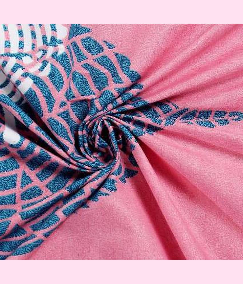 N G PRODUCTS Pink Glace Cotton 1 Double Bedsheet with 2 Pillow Covers ( 223 cm x 223 cm ) view 2