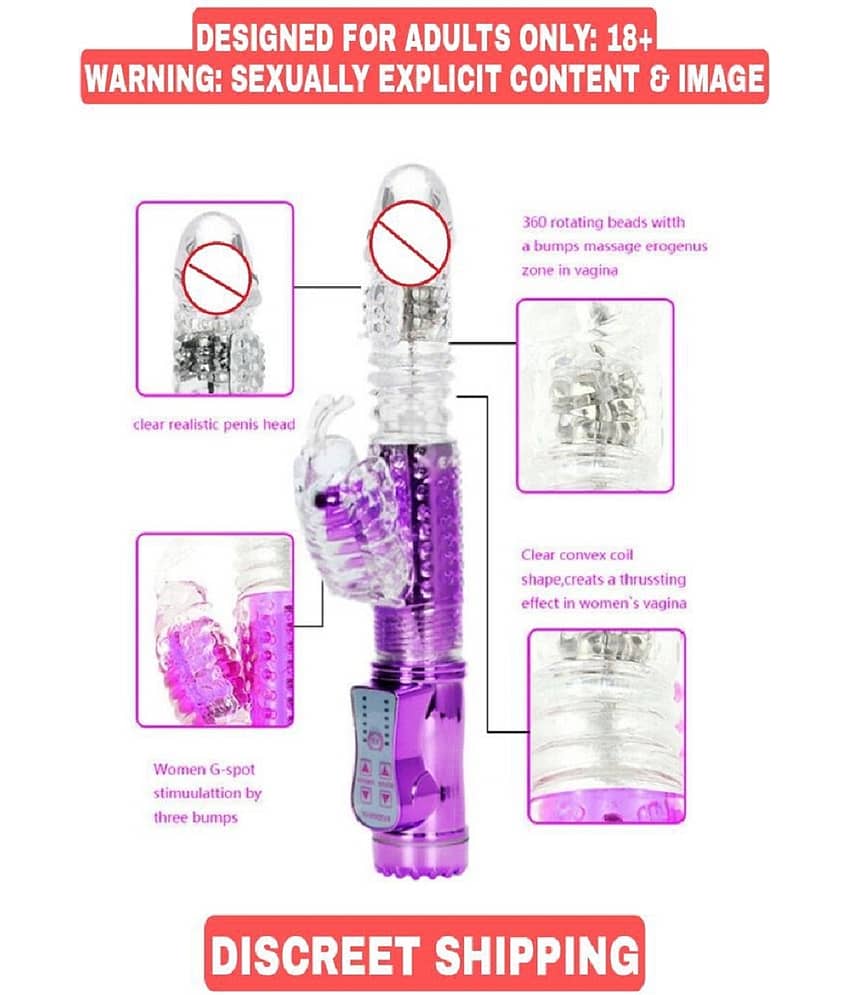 36 Modes USB Rechargeable Rotating Rabbit Vibrator Waterproof Vibrating Anal Dildo G S*pot Clitoris Stimulator Sex Toys for Woman view 2