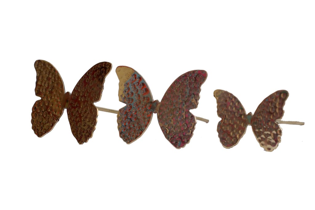 Handcrafted Brass Butterfly Set (Pair of 3) view 2