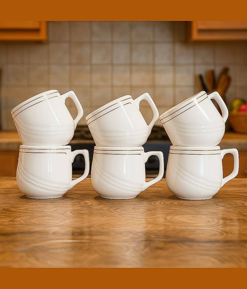 Love Unlimited Solid Bone China Tea Cup 150 ml ( Pack of 6 ) view 2