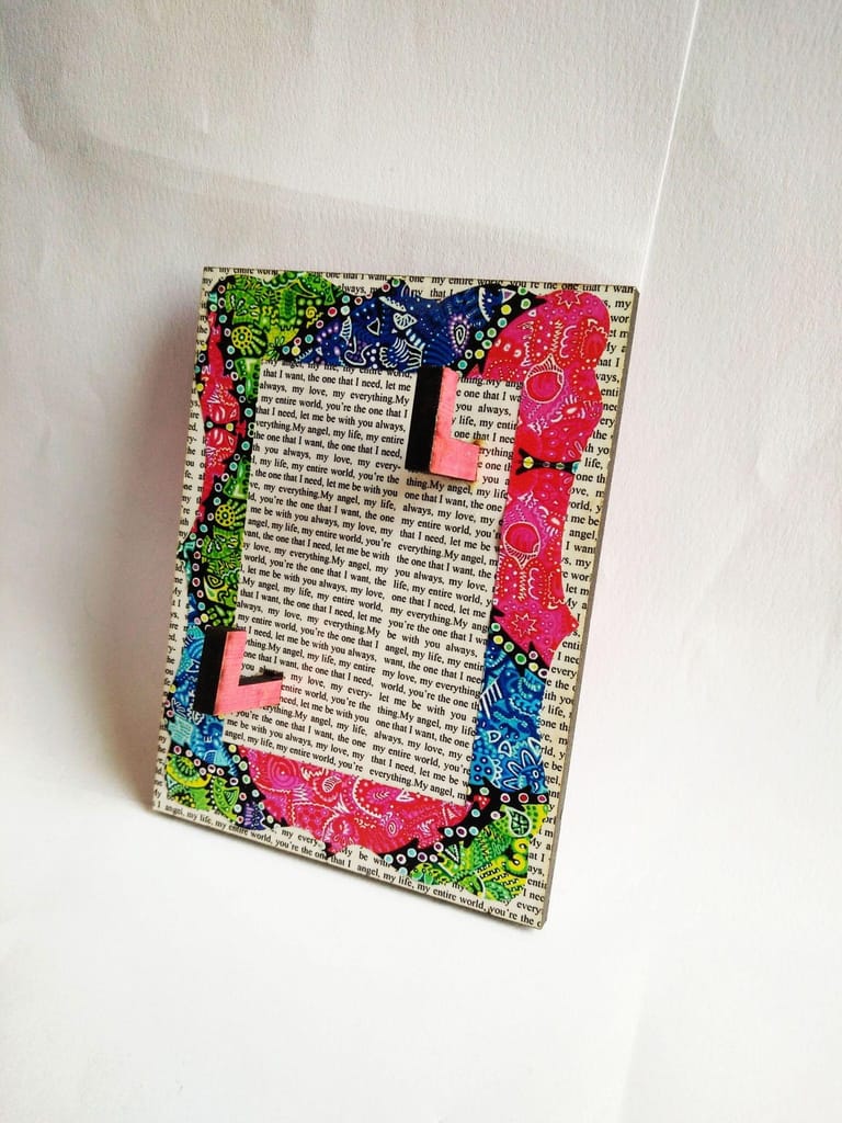 KEY HOLDER - RECTANGLE TEXT BASE WITH VIBGYORISE ARTWORK FRAME view 2