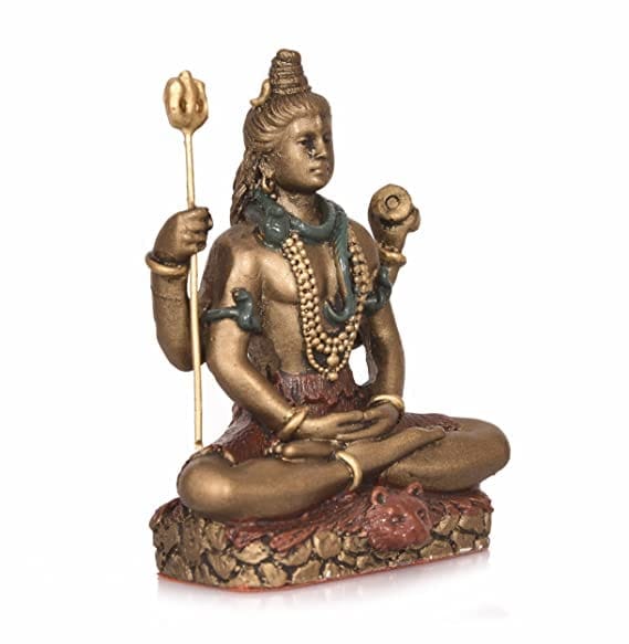 Patwari Arts Bronze Lord 3 Shiv Ji Murti/Statue for Pooja Room Home Temple Decor , Copper Color (Pack-1), 3 Inches Adiyogi (Shiva-1). view 2