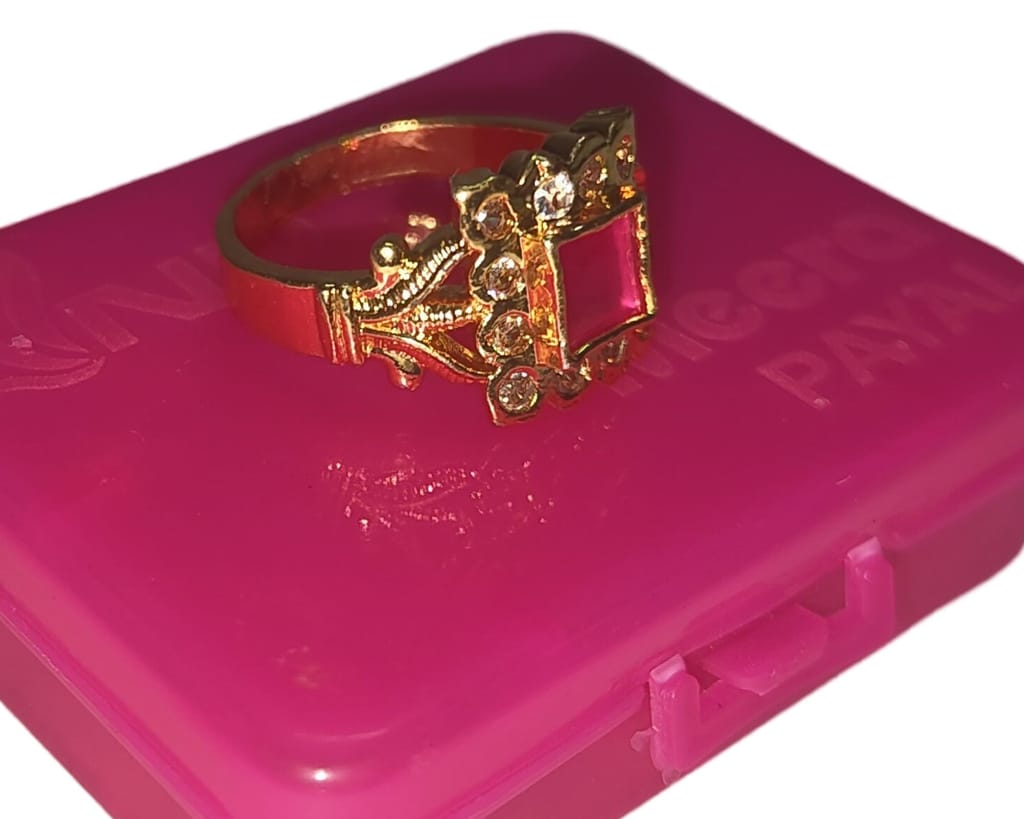 Gold Plated Adjustable Ring view 2