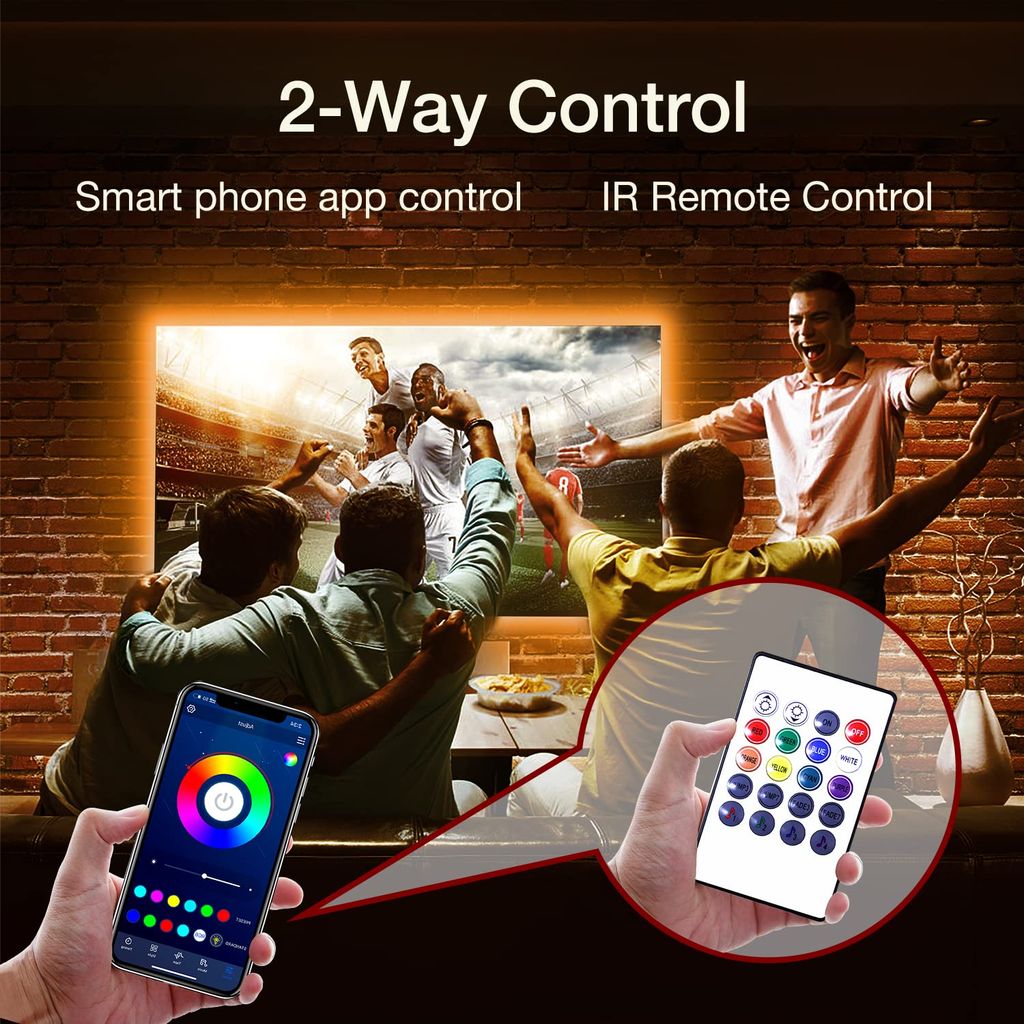 DAYBETTER� Smart high Wi-Fi RGB Rope Led Strip Light 300 Led Compatible with Alexa Google Assistant, App Control Lighting Kit, Music Sync Color Changing Lights (5 Meter) DA-36 view 2